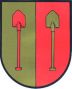 Das Ortswappen von Dingelbe zeigt zwei Spaten: Einen roten auf goldenem Grund und einen goldenen auf rotem Grund. Als Vorlage diente das Siegel des Konrad von Elvede aus dem Jahr 1334, das ebenfalls zwei Spaten zeigt.