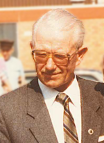 1. stellv. Bürgermeister Heinrich Kaune (*1925, +2010) bei der Einweihung des Rathauses in Schellerten am 15.07.1985