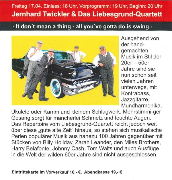 Jernhard Twickler & Das Liebesgrund-Quartett 