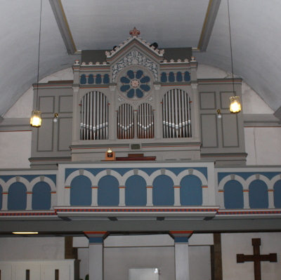 Orgelempore der Dingelber Kirche